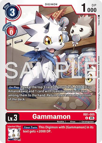 Image for Gammamon - RB1-005 (Reprint) (RB1-005 U) [Advanced Booster Digimon Generation] - Digimon Card Game