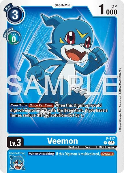 Image for Veemon - P-117 (Reprint) (P-117 P) [Advanced Booster Digimon Generation] - Digimon Card Game
