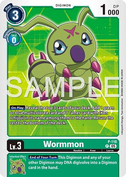 Image for Wormmon - P-118 (Reprint) (P-118 P) [Advanced Booster Digimon Generation] - Digimon Card Game