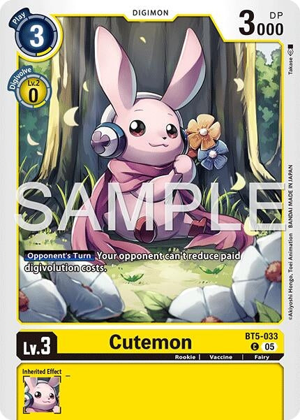 Image for Cutemon (Reprint) (BT5-033 C) [Advanced Booster Digimon Generation] - Digimon Card Game