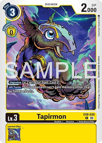 Image for Tapirmon (Reprint) (EX8-030 C) [Advanced Booster Digimon Generation] - Digimon Card Game