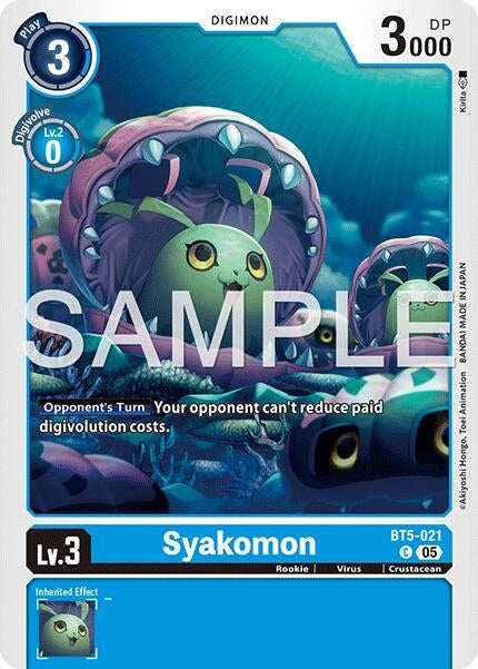 Image for Syakomon (Reprint) (BT5-021 C) [Advanced Booster Digimon Generation] - Digimon Card Game