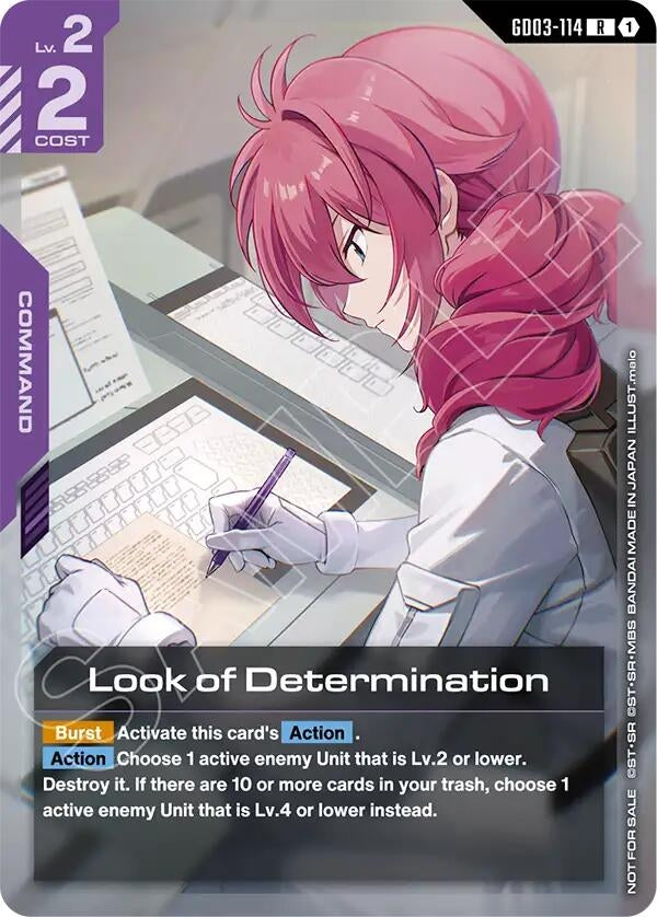 Image for Look of Determination (Newtype Challenge 2026 Mission 2) (GD03-114) [Gundam Promotional Cards] - Gundam Card Game