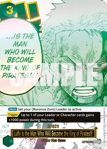 Image for Luffy Is the Man Who Will Become the King of Pirates!!! (Japanese Version 3rd Anniversary Set) (OP12-039) [One Piece Promotion Cards] - One Piece Card Game