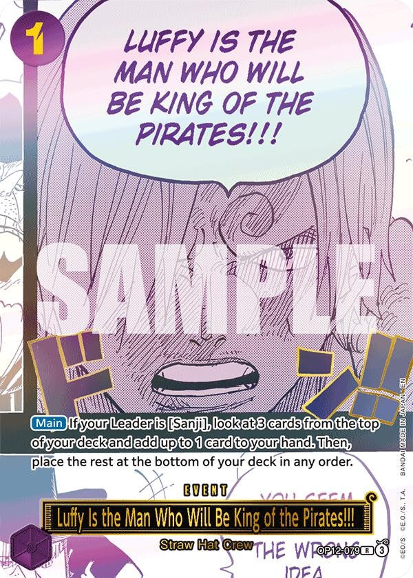 Image for Luffy Is the Man Who Will Be King of the Pirates!!! (Japanese Version 3rd Anniversary Set) (OP12-079) [One Piece Promotion Cards] - One Piece Card Game