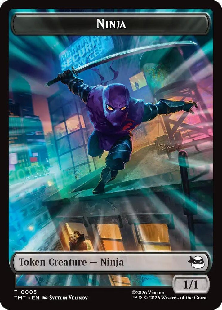 Image for Ninja // Food Double-Sided Token (5 // 8) [Teenage Mutant Ninja Turtles] - Magic: The Gathering
