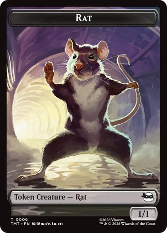 Image for Rat // Food Double-Sided Token (6 // 8) [Teenage Mutant Ninja Turtles] - Magic: The Gathering