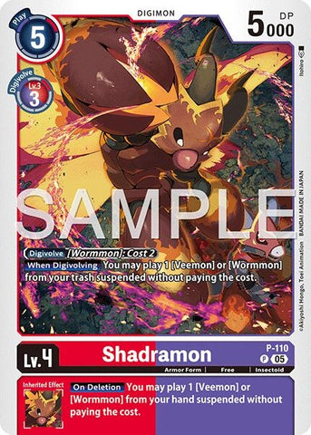 Image for Shadramon - P-110 (Reprint) (P-110 P) [Advanced Booster Digimon Generation] - Digimon Card Game