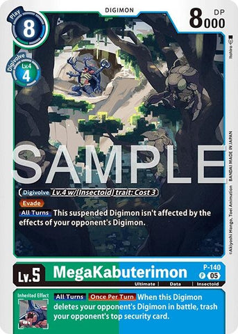 Image for MegaKabuterimon P-140 (Reprint) (P-140 P) [Advanced Booster Digimon Generation] - Digimon Card Game