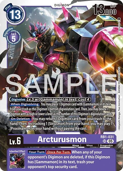 Image for Arcturusmon (Reprint) (RB1-031 SR) [Advanced Booster Digimon Generation] - Digimon Card Game