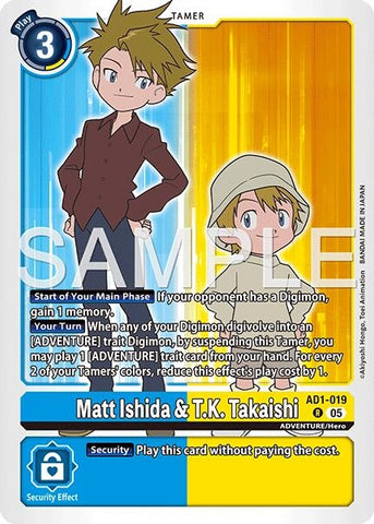 Image for Matt Ishida & T.K. Takaishi (AD1-019) [Advanced Booster Digimon Generation] - Digimon Card Game