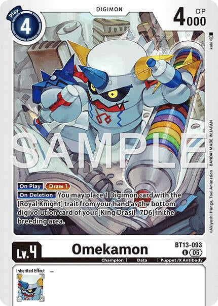 Image for Omekamon - BT13-093 (Reprint) (BT13-093 U) [Advanced Booster Digimon Generation] - Digimon Card Game