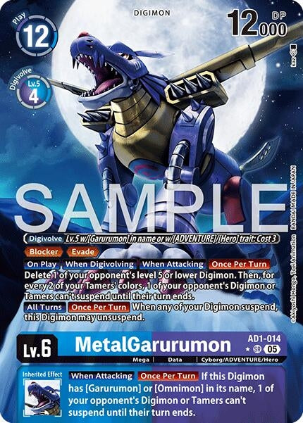 Image for MetalGarurumon (Alternate Art) (AD1-014 SR) [Advanced Booster Digimon Generation] - Digimon Card Game
