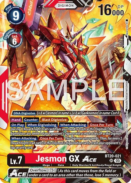 Image for Jesmon GX ACE (Reprint) (BT20-021 SR) [Advanced Booster Digimon Generation] - Digimon Card Game