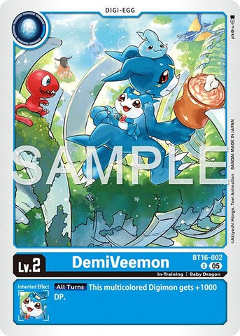 Image for DemiVeemon - BT16-002 (Reprint) (BT16-002 U) [Advanced Booster Digimon Generation] - Digimon Card Game