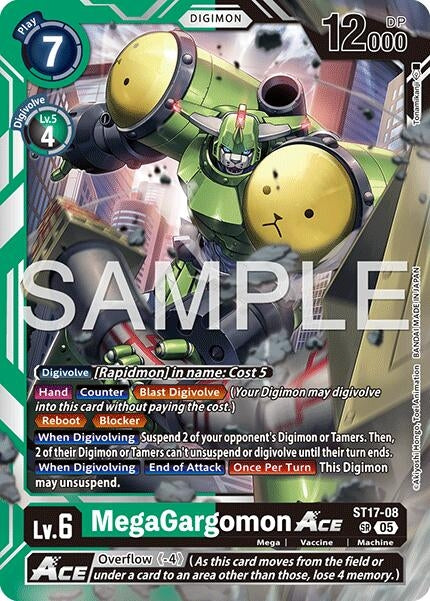Image for MegaGargomon ACE (Reprint) (ST17-08 SR) [Advanced Booster Digimon Generation] - Digimon Card Game