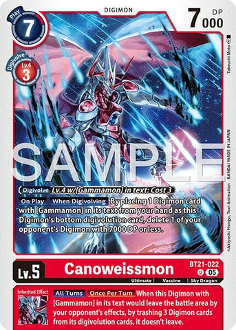 Image for Canoweissmon (Reprint) (BT21-022 U) [Advanced Booster Digimon Generation] - Digimon Card Game