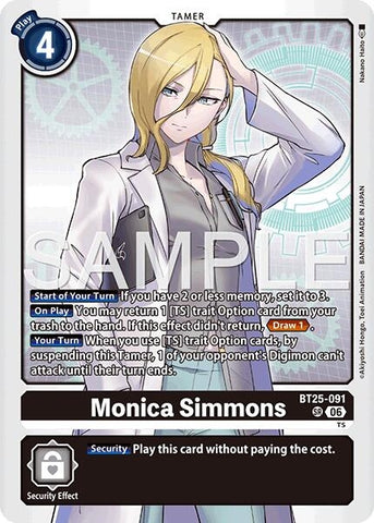 Image for Monica Simmons (BT25-091) [Dual Revolution] - Digimon Card Game