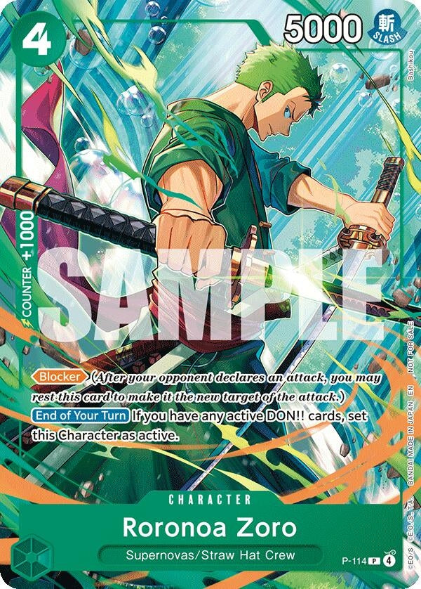 Image for Roronoa Zoro (114) (P-114) [One Piece Promotion Cards] - One Piece Card Game