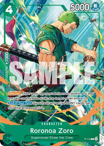 Image for Roronoa Zoro (114) (P-114) [One Piece Promotion Cards] - One Piece Card Game