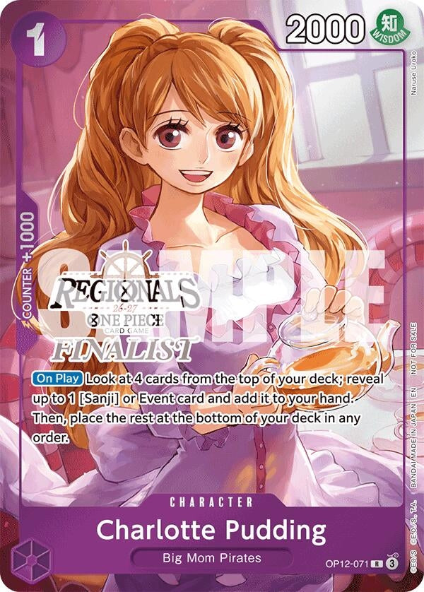 Image for Charlotte Pudding (Regionals Finalist Card Set 26-27) (OP12-071) [One Piece Promotion Cards] - One Piece Card Game