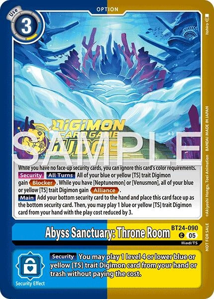 Image for Abyss Sanctuary: Throne Room (Judge Pack 9) (BT24-090 C) [Time Stranger] - Digimon Card Game