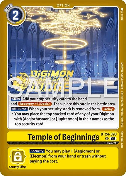 Image for Temple of Beginnings (Judge Pack 9) (BT24-093 U) [Time Stranger] - Digimon Card Game