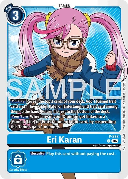 Image for Eri Karan (Store Tournament 2026 Vol. 2 Participation Pack) (P-233 P) [Digimon Promotion Cards] - Digimon Card Game