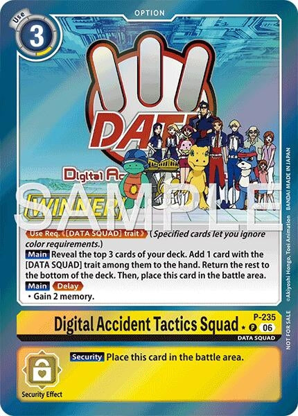 Image for Digital Accident Tactics Squad (Store Tournament 2026 Vol. 2 Winner Pack) (P-235 P) [Digimon Promotion Cards] - Digimon Card Game