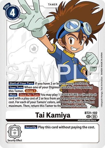 Image for Tai Kamiya - BT21-102 (Reprint) (BT21-102 SEC) [Advanced Booster Digimon Generation] - Digimon Card Game