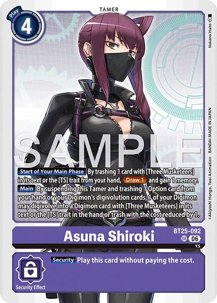Image for Asuna Shiroki (BT25-092 SR) [Dual Revolution] - Digimon Card Game
