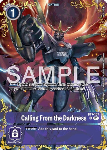 Image for Calling From the Darkness - BT7-107 (Alternate Art) (BT7-107 U) [Dual Revolution] - Digimon Card Game