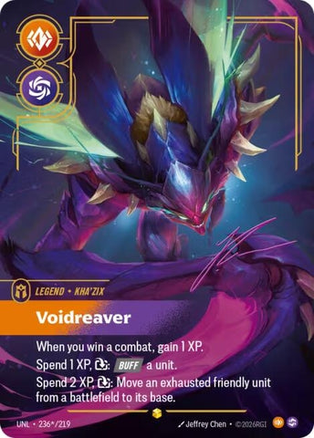 Image for Kha'Zix - Voidreaver (Signature) (236*/219) [Unleashed] - Riftbound: League of Legends Trading Card Game