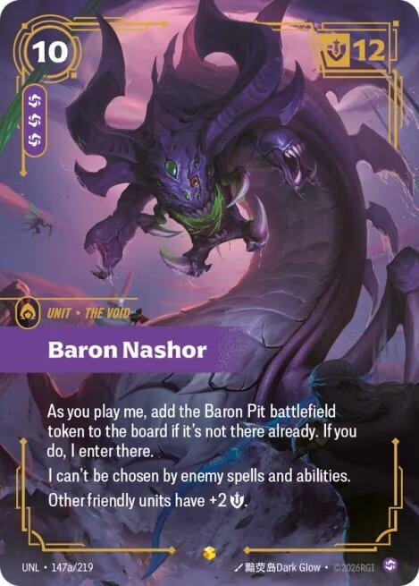 Image for Baron Nashor (Alternate Art) (147a/219) [Unleashed] - Riftbound: League of Legends Trading Card Game