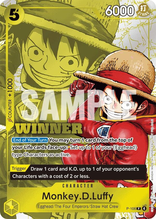 Image for Monkey.D.Luffy (Winner Pack 2026 Vol. 2) (P-106) [One Piece Promotion Cards] - One Piece Card Game