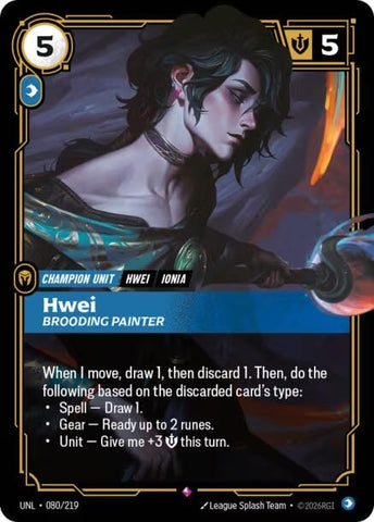 Image for Hwei - Brooding Painter (080/219) [Unleashed] - Riftbound: League of Legends Trading Card Game