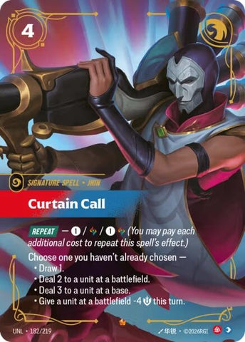 Image for Curtain Call (182/219) [Unleashed] - Riftbound: League of Legends Trading Card Game