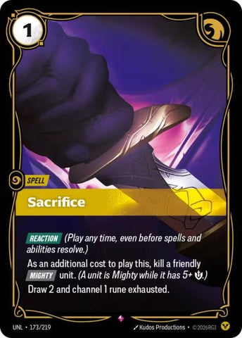 Image for Sacrifice (173/219) [Unleashed] - Riftbound: League of Legends Trading Card Game