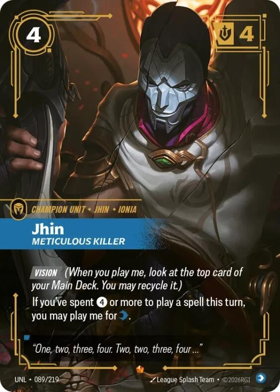 Image for Jhin - Meticulous Killer (089/219) [Unleashed] - Riftbound: League of Legends Trading Card Game