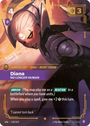 Image for Diana - No Longer Human (149/219) [Unleashed] - Riftbound: League of Legends Trading Card Game