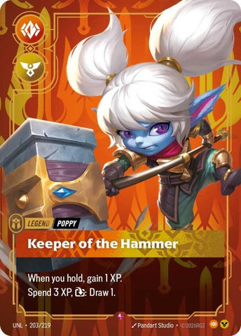 Image for Poppy - Keeper of the Hammer (203/219) [Unleashed] - Riftbound: League of Legends Trading Card Game