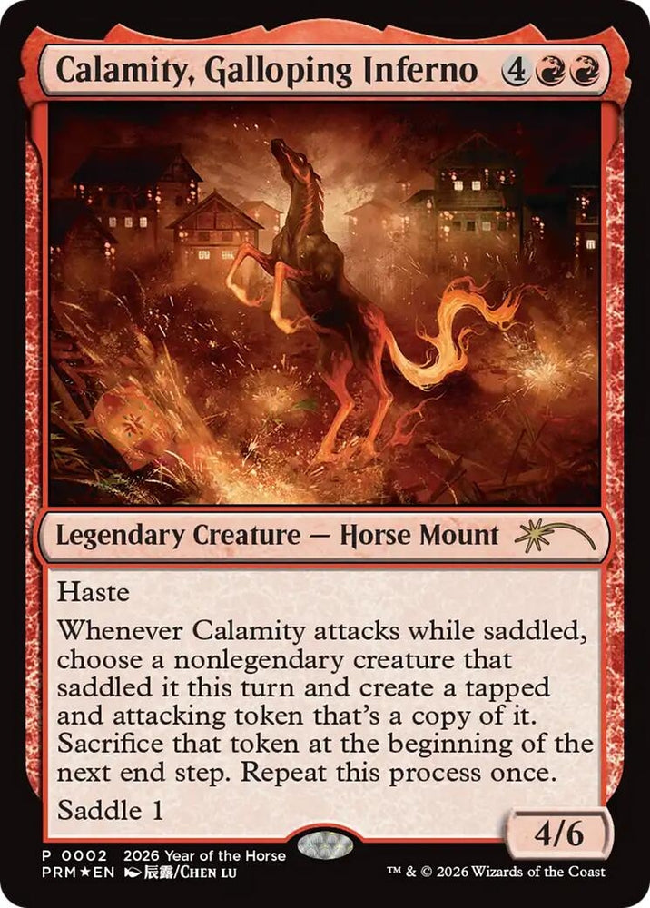 Image for Calamity, Galloping Inferno (Year of the Horse 2026) (2) [Standard Showdown Promos] - Magic: The Gathering