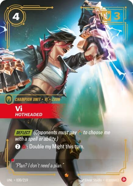 Image for Vi - Hotheaded (030/219) [Unleashed] - Riftbound: League of Legends Trading Card Game