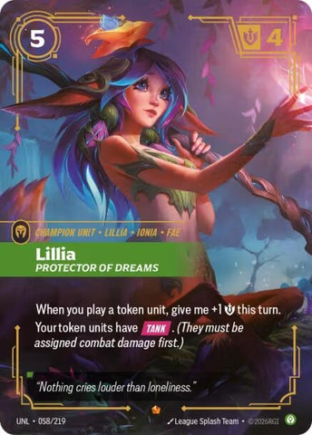 Image for Lillia - Protector of Dreams (058/219) [Unleashed] - Riftbound: League of Legends Trading Card Game