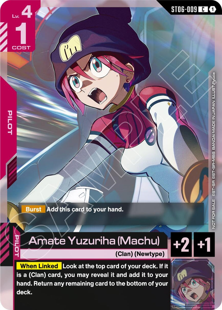 Image for Amate Yuzuriha (Machu) (World Championship Regionals 26-27 Season 1) (ST06-009) [Gundam Promotional Cards] - Gundam Card Game