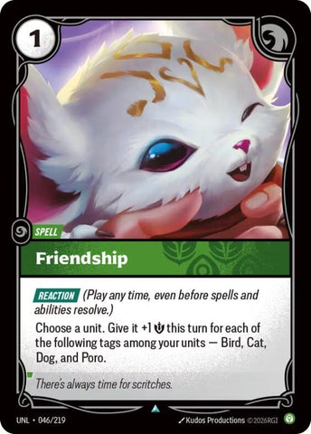 Image for Friendship (046/219) [Unleashed] - Riftbound: League of Legends Trading Card Game