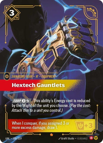 Image for Hextech Gauntlets (188/219) [Unleashed] - Riftbound: League of Legends Trading Card Game