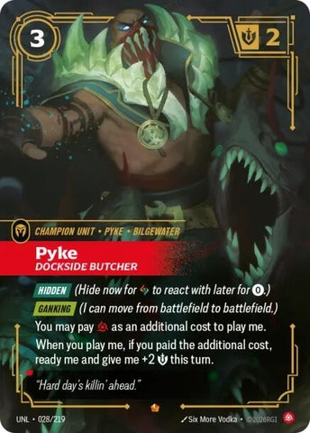 Image for Pyke - Dockside Butcher (028/219) [Unleashed] - Riftbound: League of Legends Trading Card Game