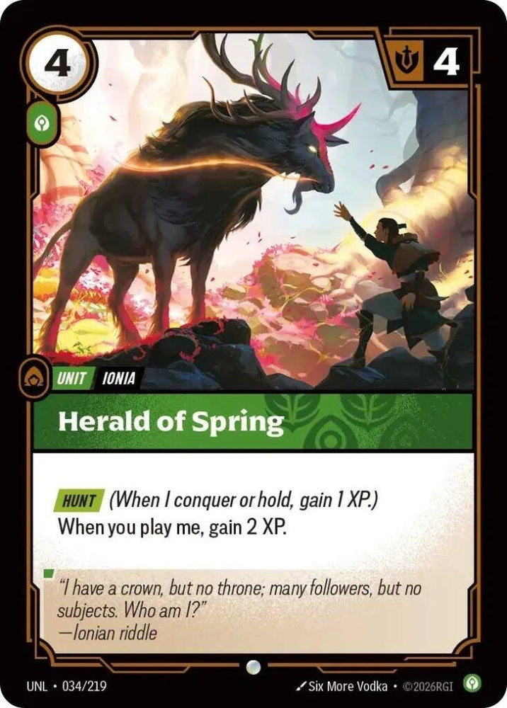 Image for Herald of Spring (034/219) [Unleashed] - Riftbound: League of Legends Trading Card Game