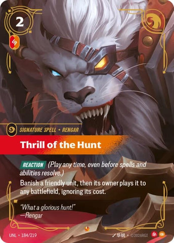 Image for Thrill of the Hunt (184/219) [Unleashed] - Riftbound: League of Legends Trading Card Game